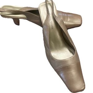 VTG Gold Sling Back Heels